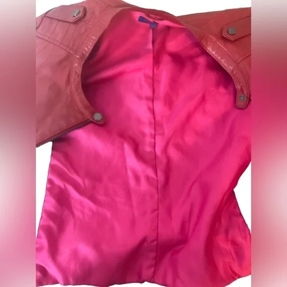 Twiggy London Red Leather Jacket - Picture 8 of 12